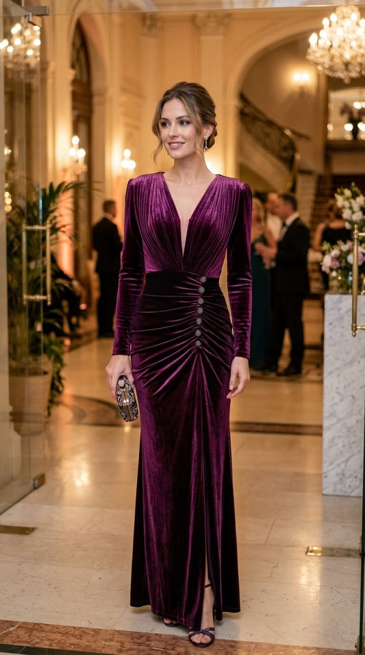 Velvet Evening Dress